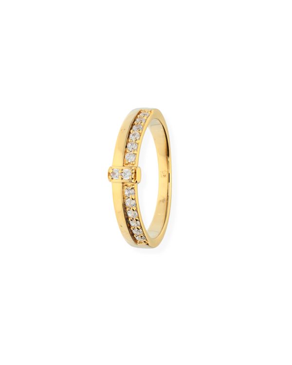Bague Zirconia Laiton plaqué - Style de Carat