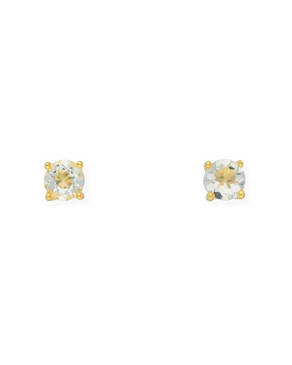 Clous d'oreilles Prasiolite Argent 925 - Colorstone de Carat