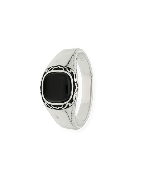 Bague Agate Argent 925 - Men's Classic de Carat Men