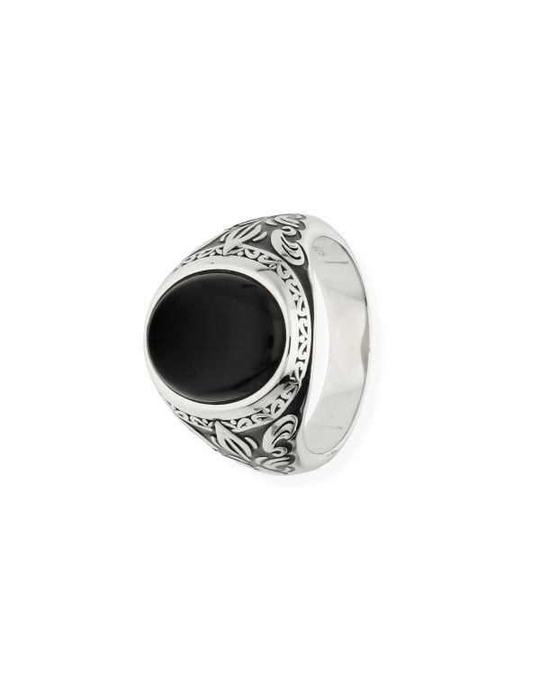Bague Agate Argent 925 - Men's Classic de Carat Men