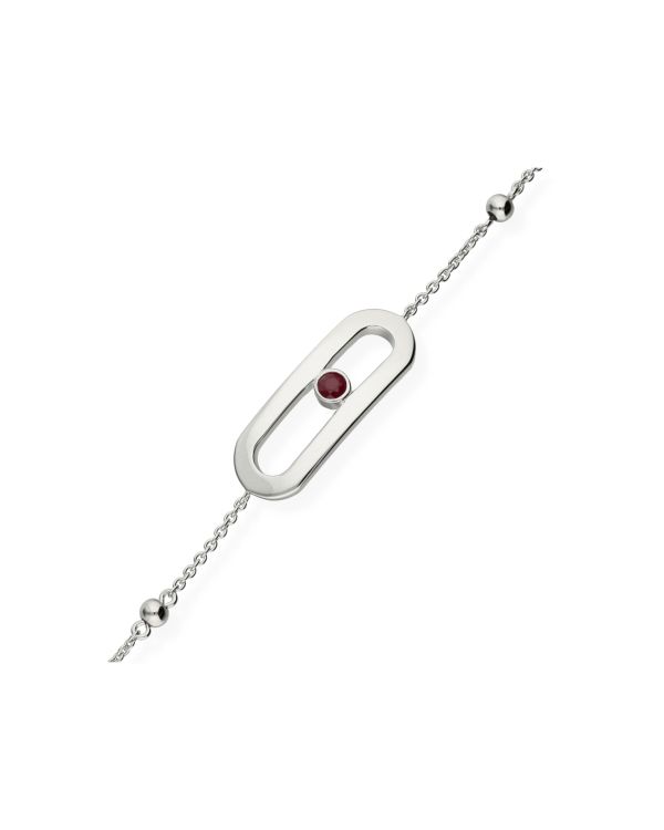 Bracelet Rubis Argent 925 - Birthstone de Carat