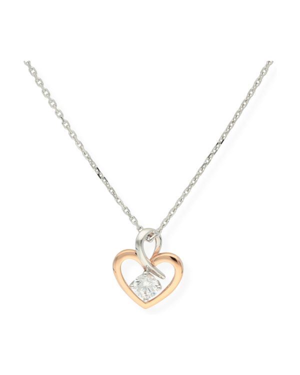 Zirkonia Halskette Gold 18 ct - Hearts von Carat