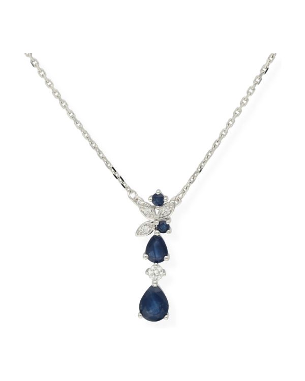 Collier Saphir, Diamant Or 18 ct - Colorstone de Carat