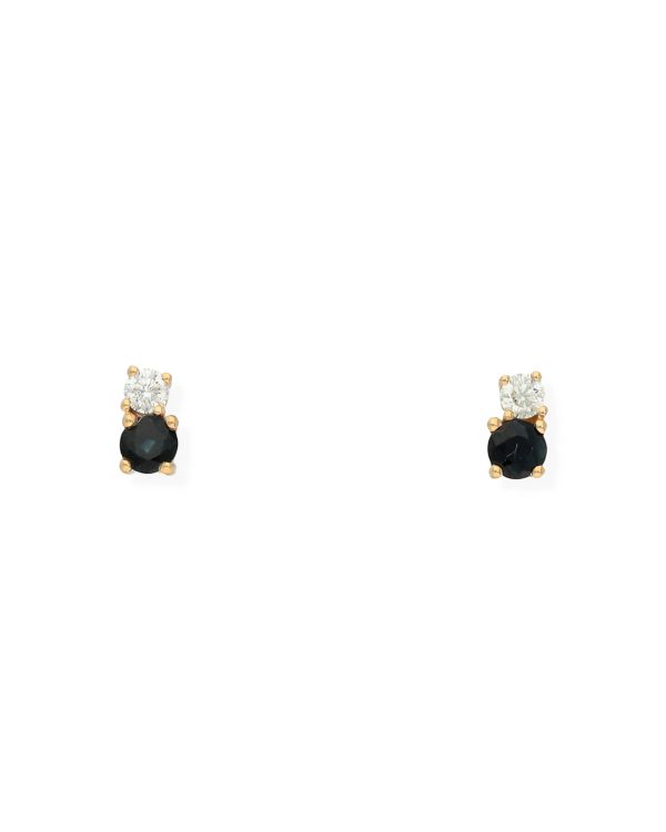 Clous d'oreilles Saphir, Diamant Or 18 ct - Colorstone de Carat