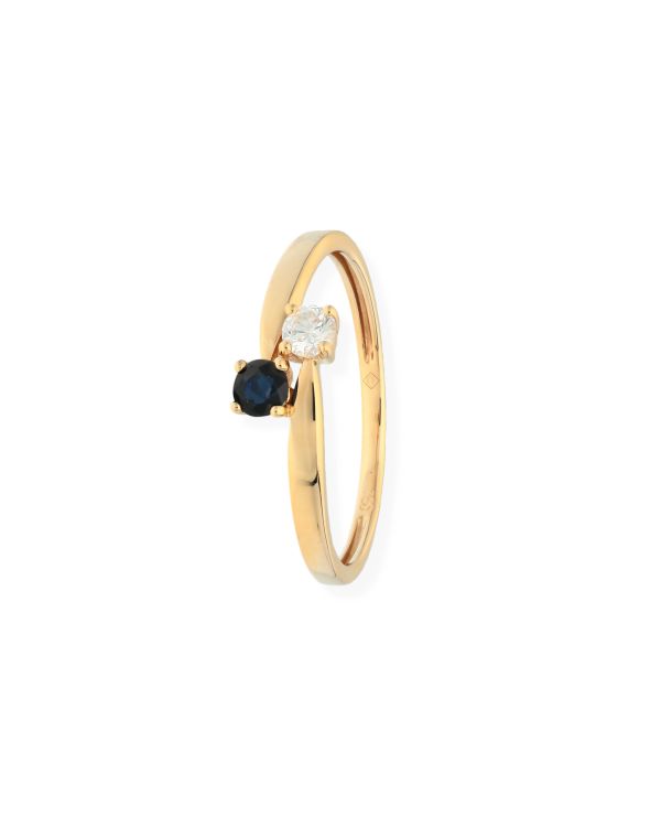 Bague Saphir, Diamant Or 18 ct - Colorstone de Carat