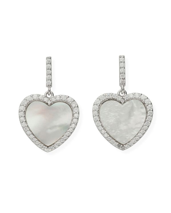 Pendants d'oreilles Nacre, Zirconia Argent 925 - Colorstone de Carat