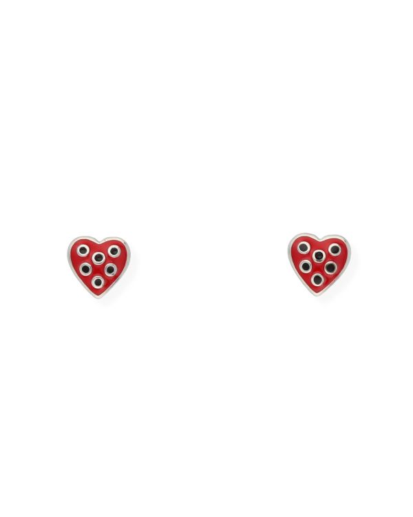 Clous d'oreilles Émail Argent 925 - Hearts de Carat Kids