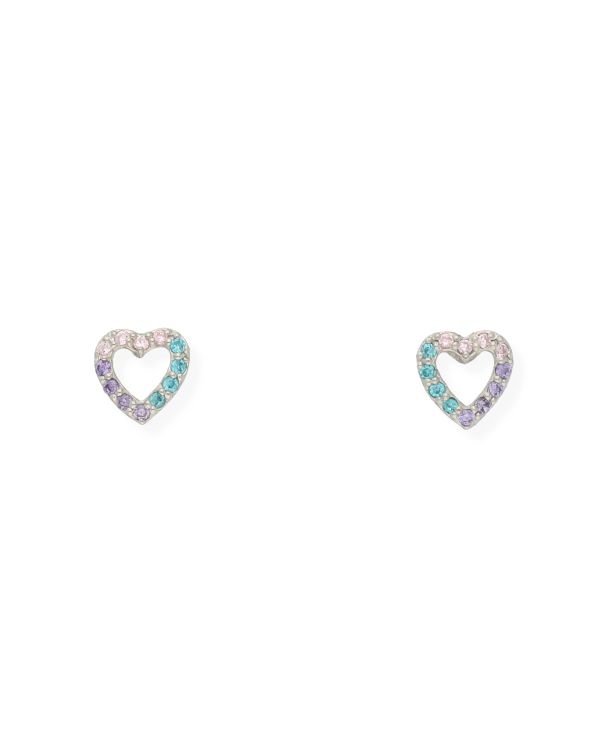 Clous d'oreilles Zirconia Argent 925 - Hearts de Carat Kids