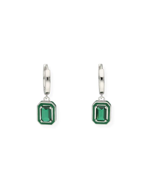 Zirkonia Creolen Silber 925 - Colorstone von Carat