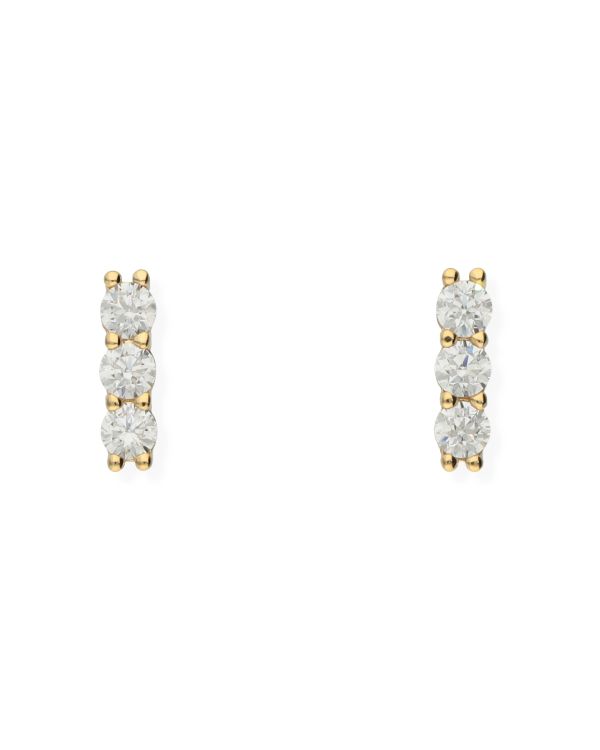 Zirkonia Ohrstecker Gold 18 ct - Trilogy von Carat
