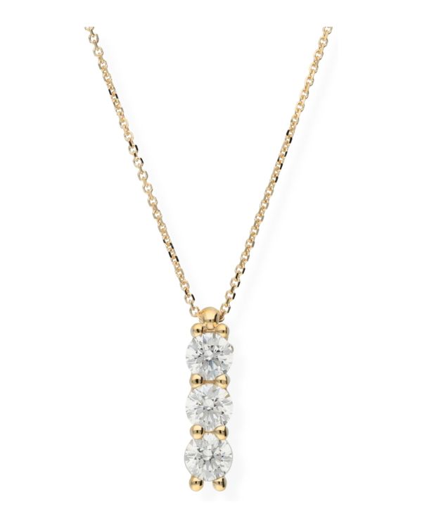 Zirkonia Halskette Gold 18 ct - Trilogy von Carat