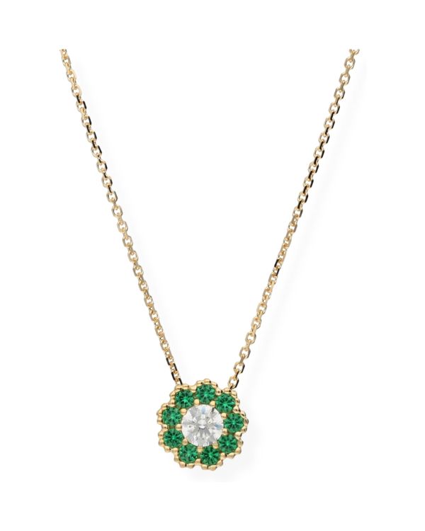 Smaragd, Zirkonia Halskette Gold 18 ct - Colorstone von Carat