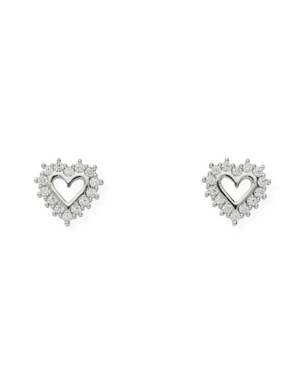 Zirkonia Ohrstecker Gold 18 ct - Hearts von Carat