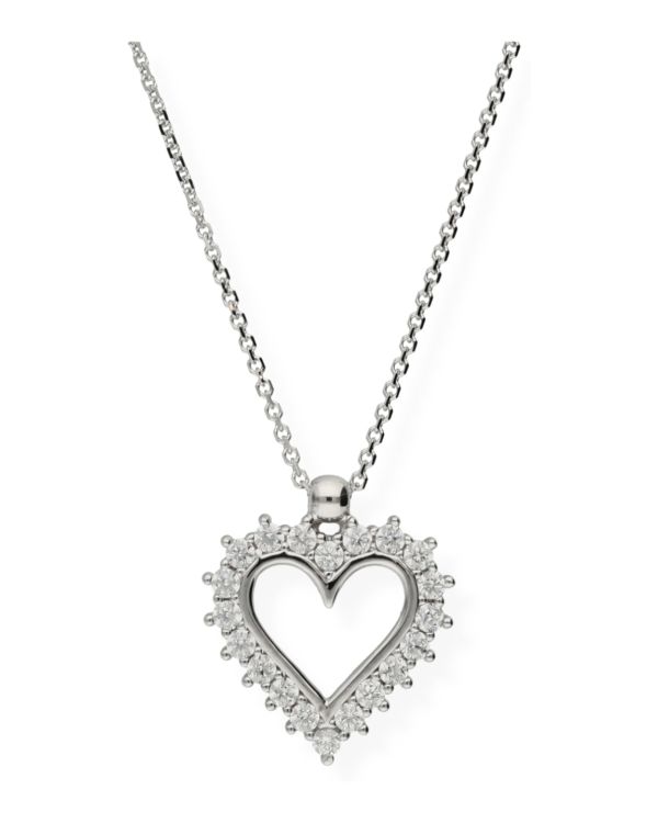 Zirkonia Halskette Gold 18 ct - Hearts von Carat