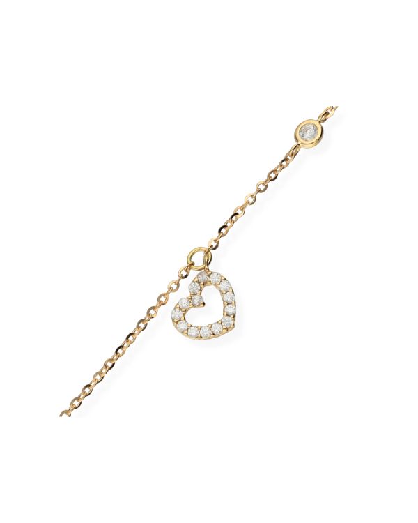 Bracelet Zirconia Or 18 ct - Hearts de Carat