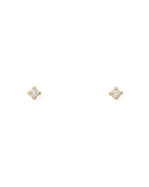 Clous d'oreilles Diamant Or 18 ct - Solitaire de Carat