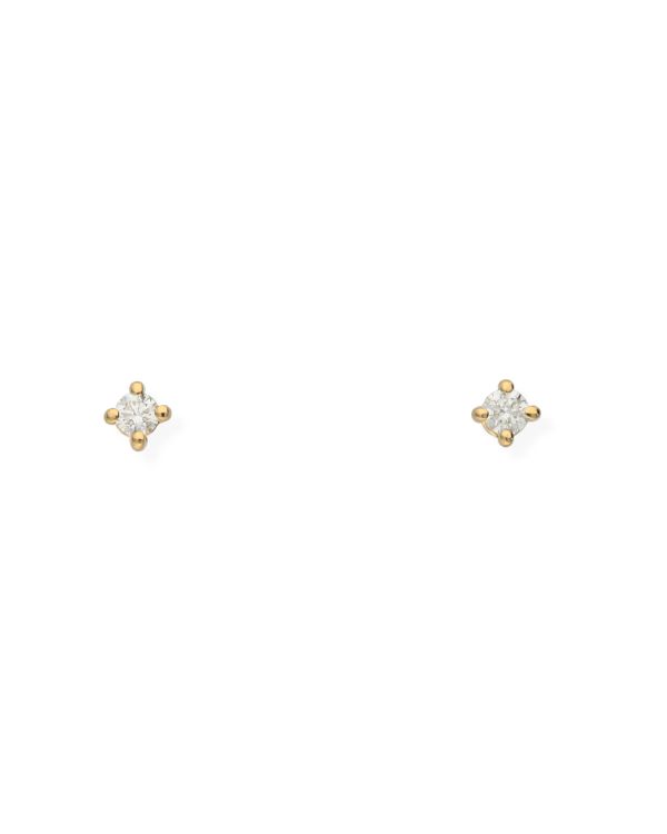 Clous d'oreilles Diamant Or 18 ct - Solitaire de Carat
