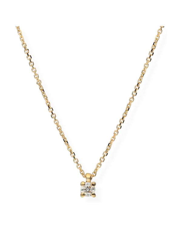 Collier Diamant Or 18 ct - Solitaire de Carat