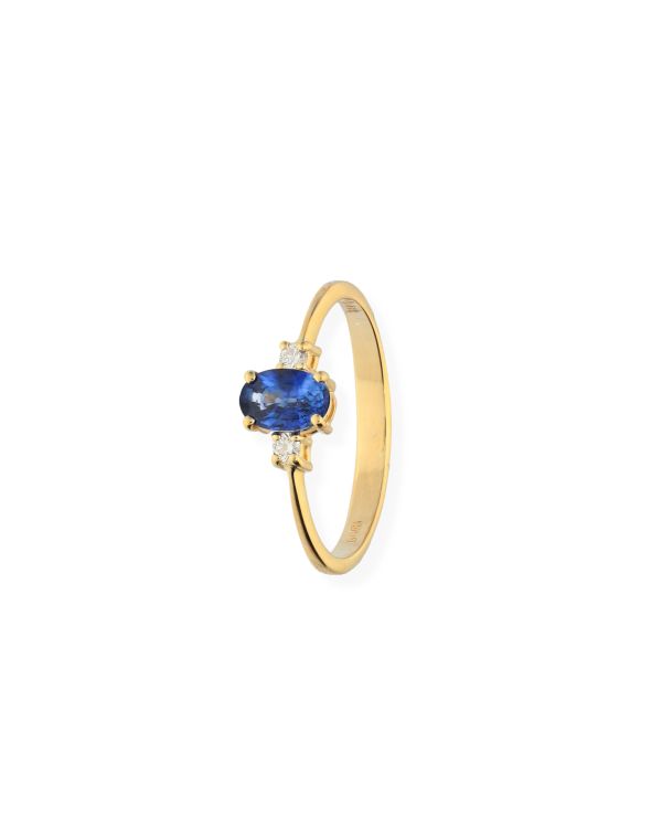 Bague Saphir, Diamant Or 18 ct - Colorstone de Carat