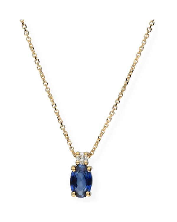 Collier Saphir, Diamant Or 18 ct - Colorstone de Carat