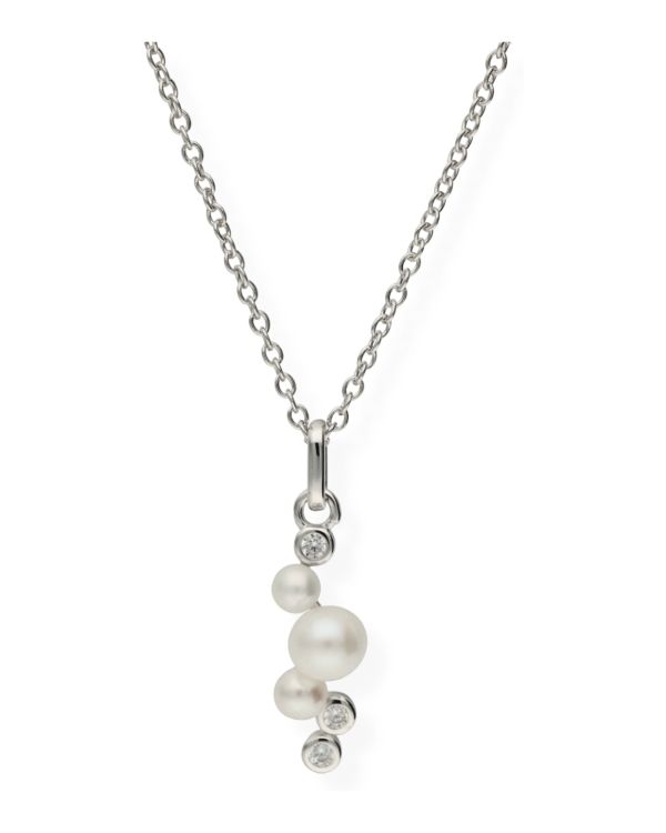 Collier Perles, Zirconia Argent 925 - Pearls de Carat
