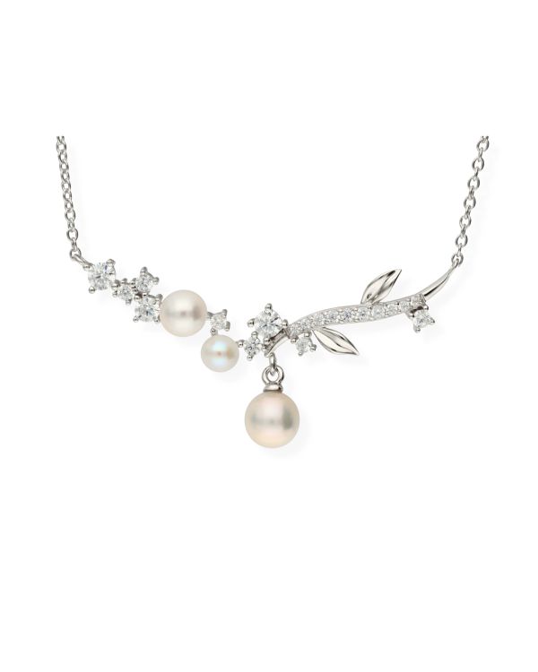 Collier Perles, Zirconia Argent 925 - Pearls de Carat