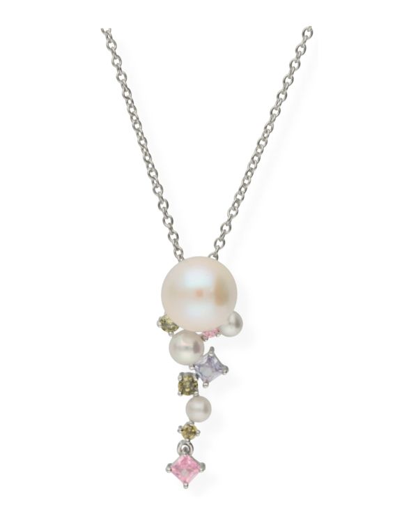 Collier Perles, Zirconia Argent 925 - Pearls de Carat