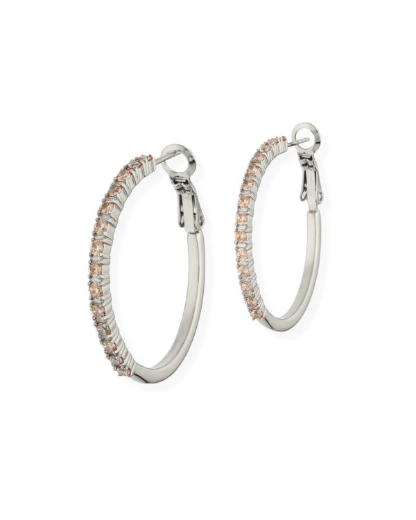 Créoles Zirconia Acier inoxydable - Colorstone de Carat