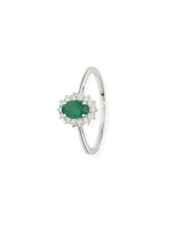 Bague Émeraude, Diamant Or 18 ct - Colorstone de Carat