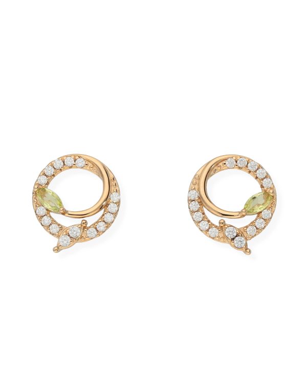 Clous d'oreilles Péridot, Zirconia Argent 925 - Colorstone de Carat