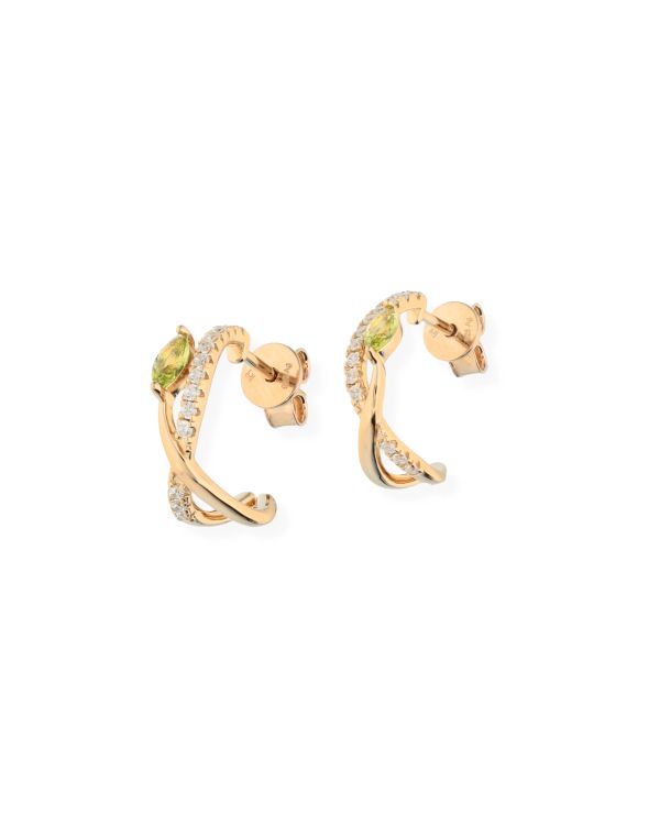 Créoles Péridot, Zirconia Argent 925 - Colorstone de Carat