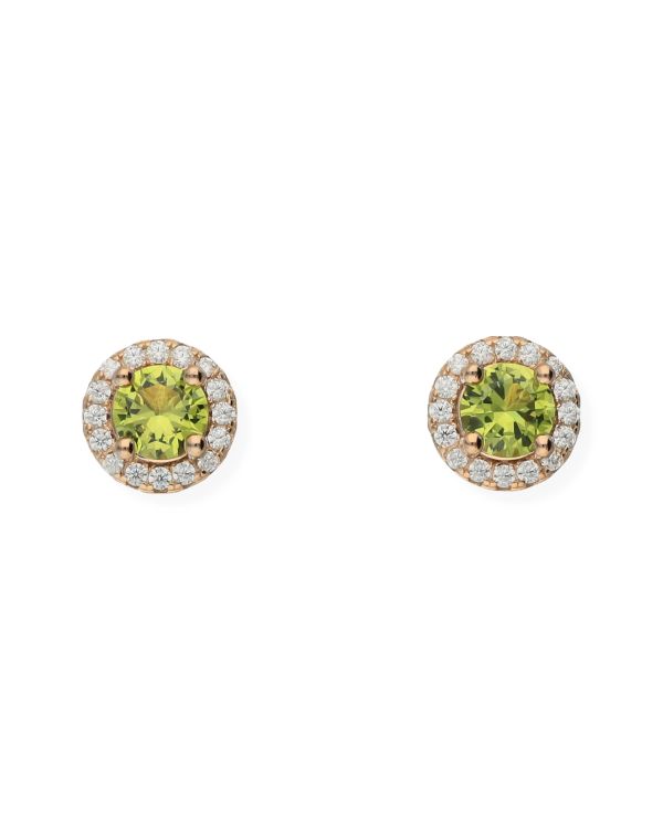Clous d'oreilles Péridot, Zirconia Argent 925 - Colorstone de Carat
