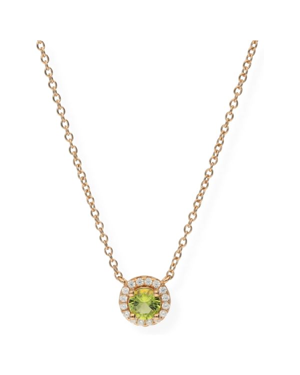 Peridot, Zirkonia Halskette Silber 925 - Colorstone von Carat
