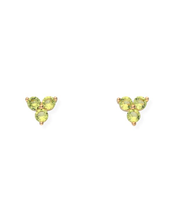Clous d'oreilles Péridot, Zirconia Argent 925 - Colorstone de Carat