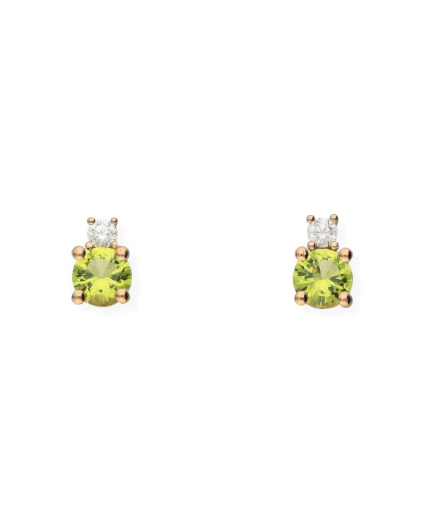 Clous d'oreilles Péridot, Zirconia Argent 925 - Colorstone de Carat