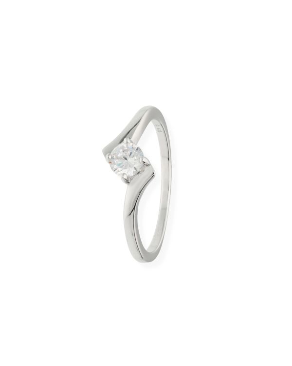 Zirkonia Ring Silber 925 - Solitaire von Carat