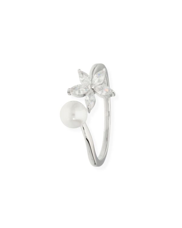 Bague Zirconia, Perles Argent 925 - Pearls de Carat