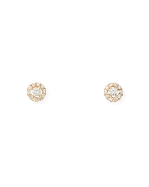 Clous d'oreilles Zirconia Or 18 ct - Style de Carat