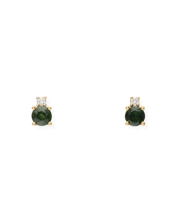 Clous d'oreilles Saphir, Diamant Or 18 ct - Colorstone de Carat