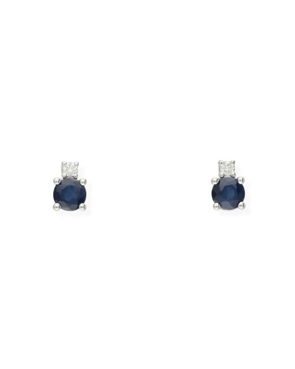 Clous d'oreilles Saphir, Diamant Or 18 ct - Colorstone de Carat