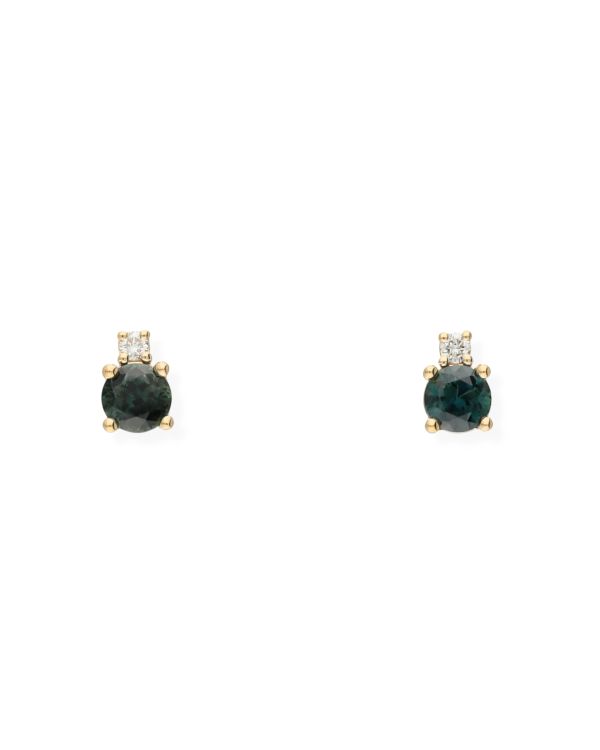 Clous d'oreilles Saphir, Diamant Or 18 ct - Colorstone de Carat