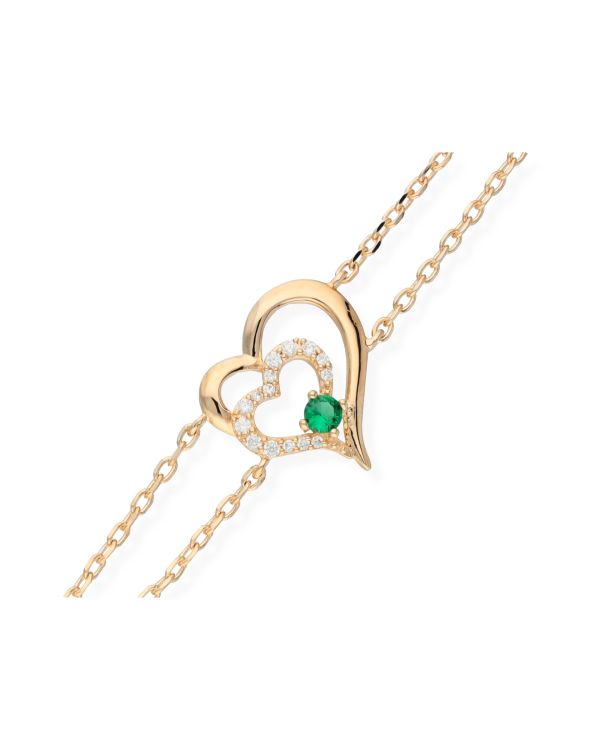 Spinell, Zirkonia Armband Messing Plaqué - Colorstone von Carat