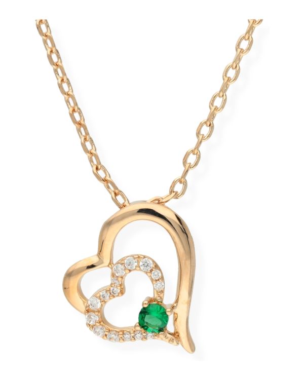 Spinell, Zirkonia Halskette Messing Plaqué - Colorstone von Carat