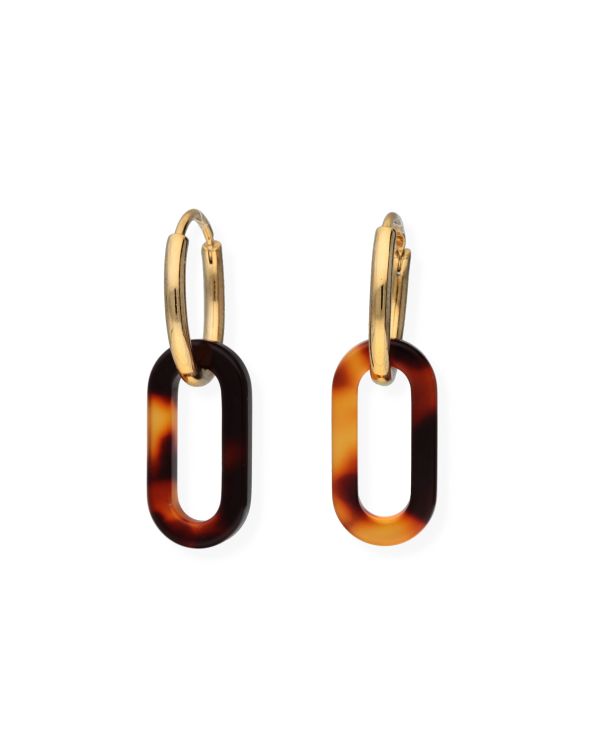 Créoles Acétate Acier inoxydable - Colorstone de Carat