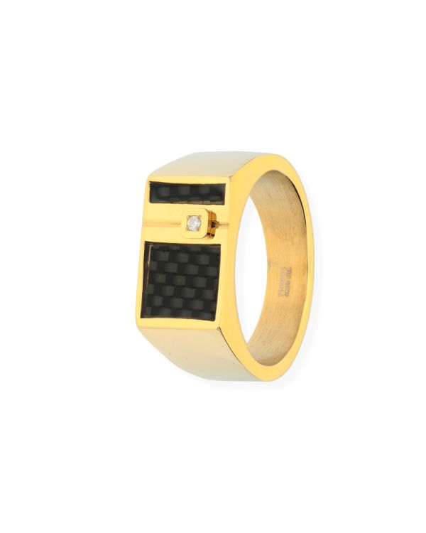 Diamant Ring Edelstahl - Men's Classic Diamond von Carat Men