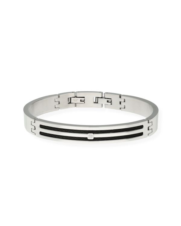 Bracelet Diamant Acier inoxydable - Men's Classic Diamond de Carat Men