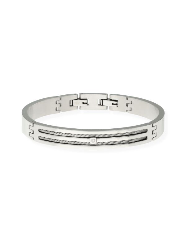 Bracelet Diamant Acier inoxydable - Men's Classic Diamond de Carat Men