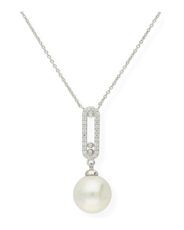 Collier Perles, Zirconia Argent 925 - Pearls de Carat