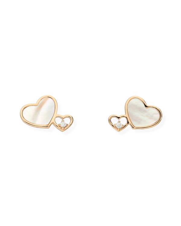 Clous d'oreilles Nacre, Zirconia Argent 925 - Pearls de Carat