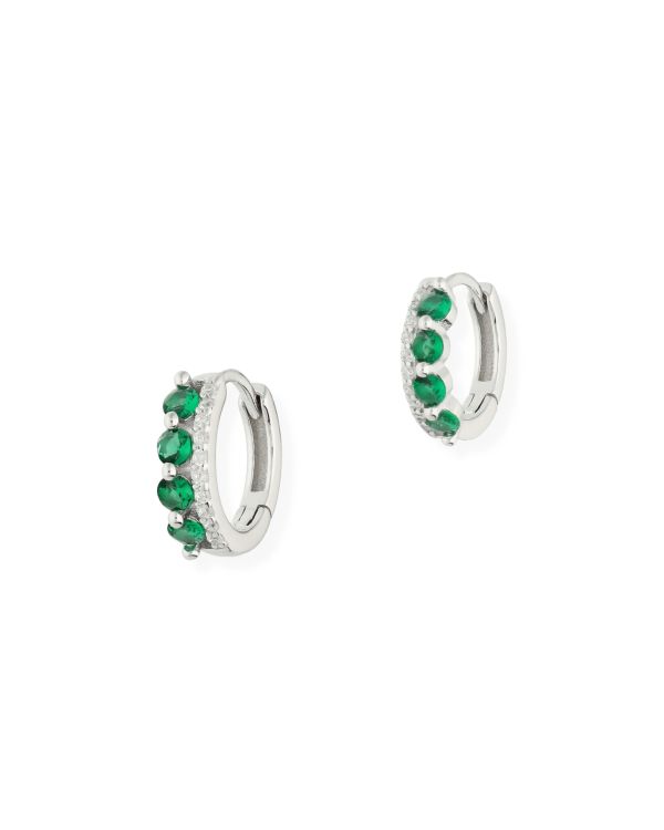 Zirkonia Creolen Silber 925 - Colorstone von Carat